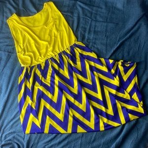 Blue and Yellow |Maxi dress